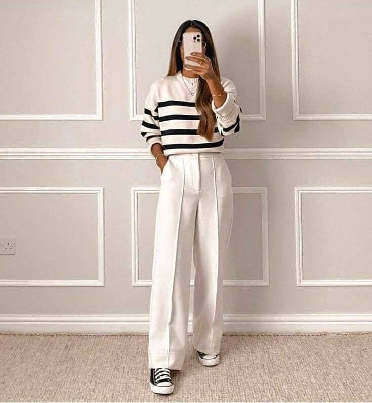 Buy White Trousers & Pants for Women by WUXI Online | Ajio.com
